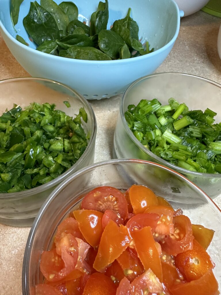 Veggies for Gluten Free Enchiladas