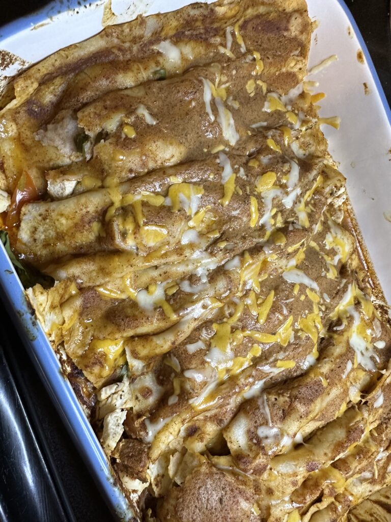 Gluten Free Enchiladas in Casserole Dish