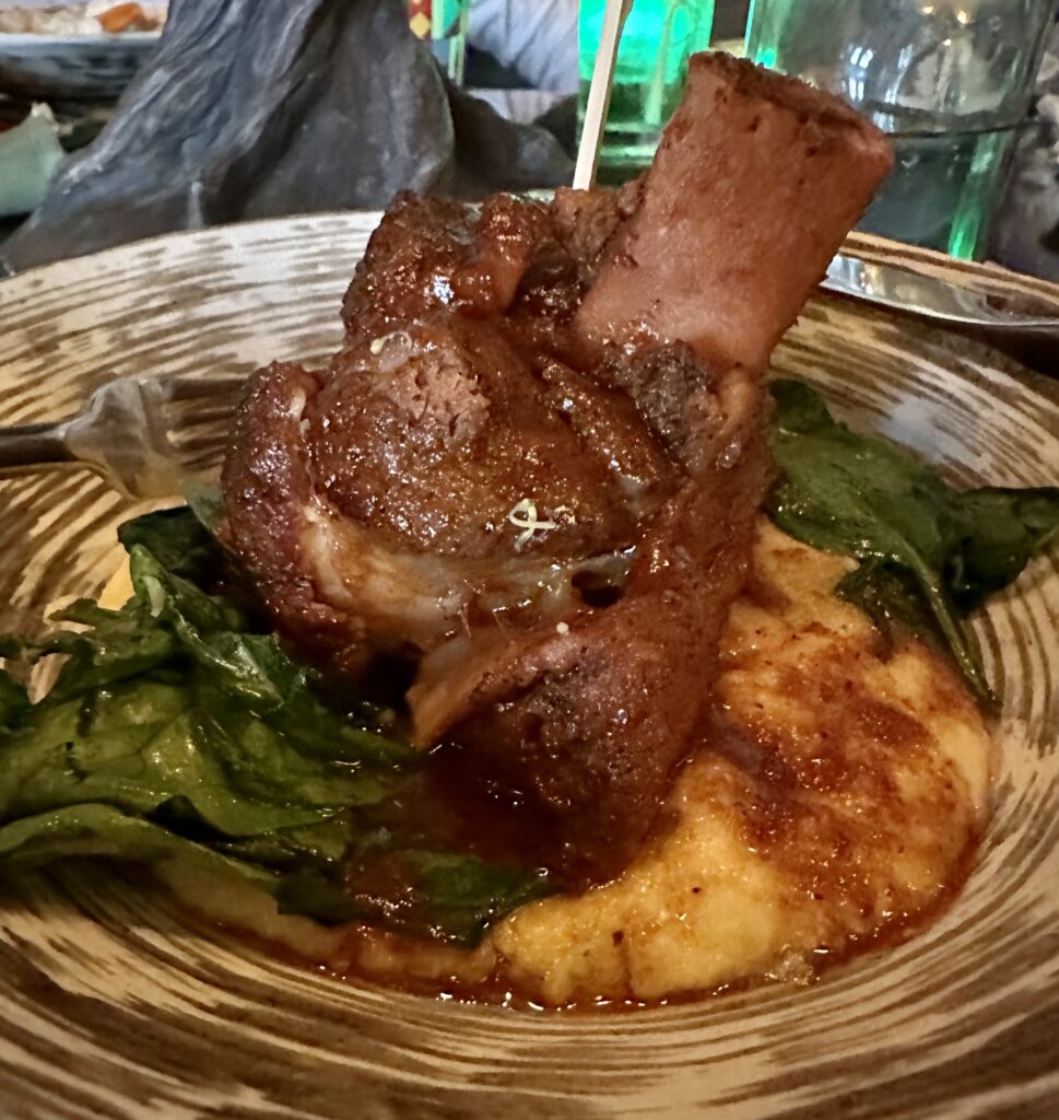 Gluten Free Pork Shank and Polenta at Artist Point 