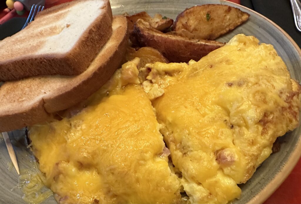 Gluten Free Omelette and Potatoes at Whispering Canyon Cafe